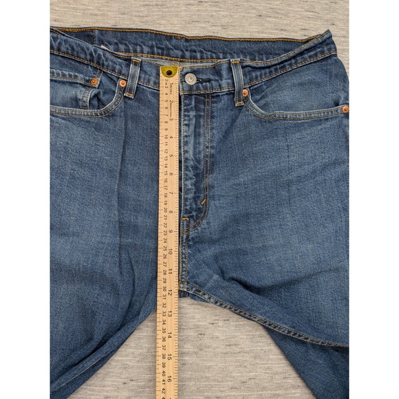 Levi's 505 Jeans Regular Fit Dark Wash Denim Everyday Casual Mens 36x28.5 - Picture 4 of 9